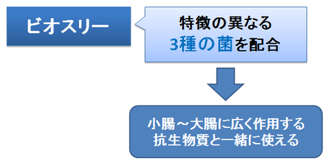 ビオスリー～3種の菌を使った製剤