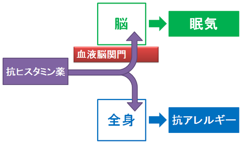 抗ヒスタミンの眠気