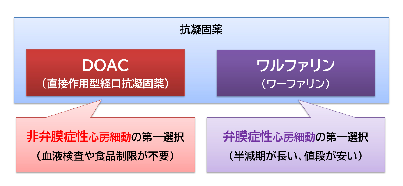 Doac Poster ワーファリン・Doac使い分け│Study Days : 心房細動の抗凝固療法について、ワーファリンとDOAC – SAZD