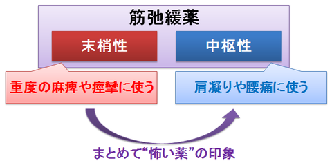 筋弛緩薬～中枢性と末梢性