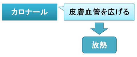 カロナールの解熱効果～放熱