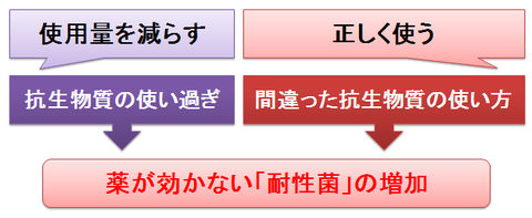 耐性菌の対策～使用量と使用方法