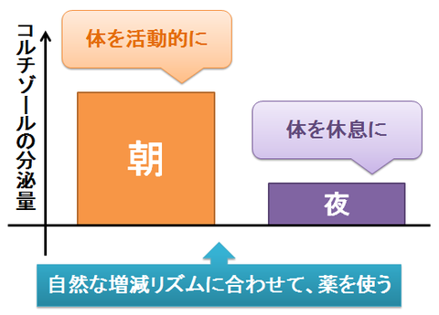 コルチゾールの増減リズム