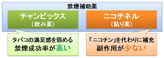 チャンピックスとニコチネル2