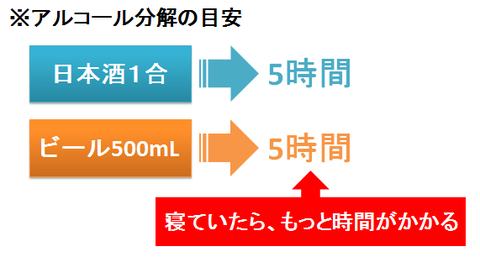 お酒の分解速度と睡眠